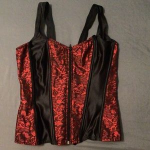 red and black corset top alternative